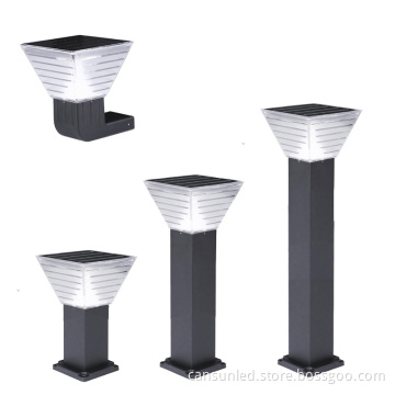 Double Color Temperature High Efficiency Solar Panel Lawn Lighting - Waterproof Solar Garden LED Bollard Light